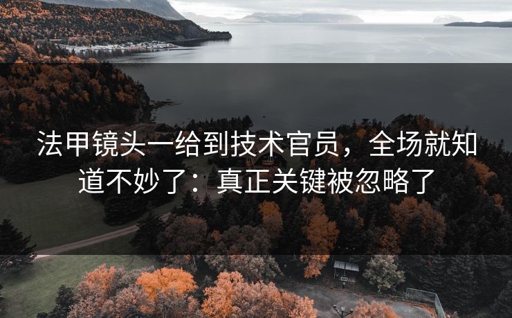 法甲镜头一给到技术官员，全场就知道不妙了：真正关键被忽略了